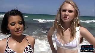 Dabbler teen picked up on the beach and fucked in a van